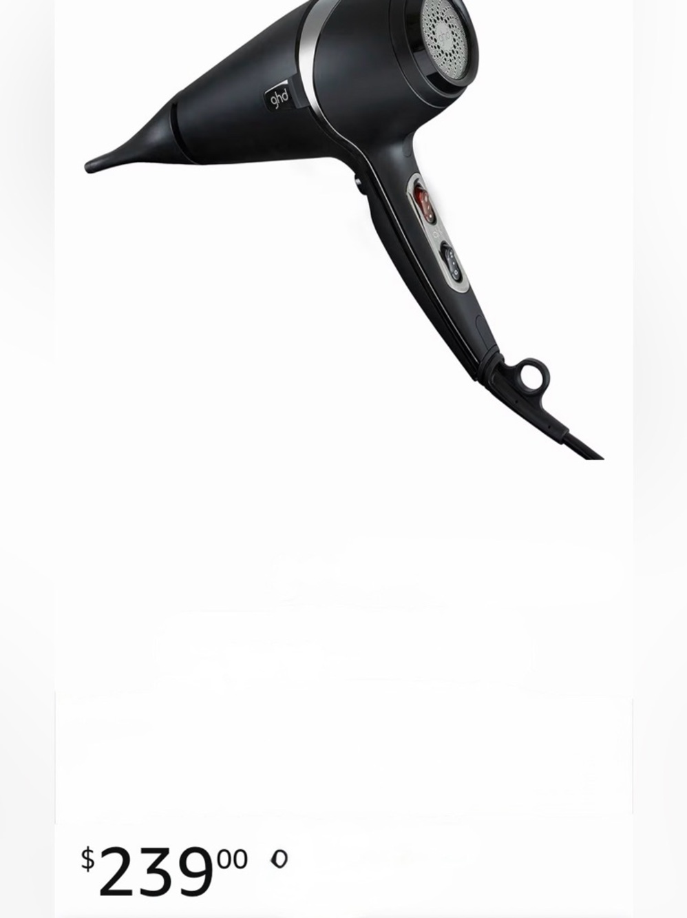 ghd air Black Professional ceramic Hair Dryer with cool shot & Nozzle Attachment - Picture 6 of 6